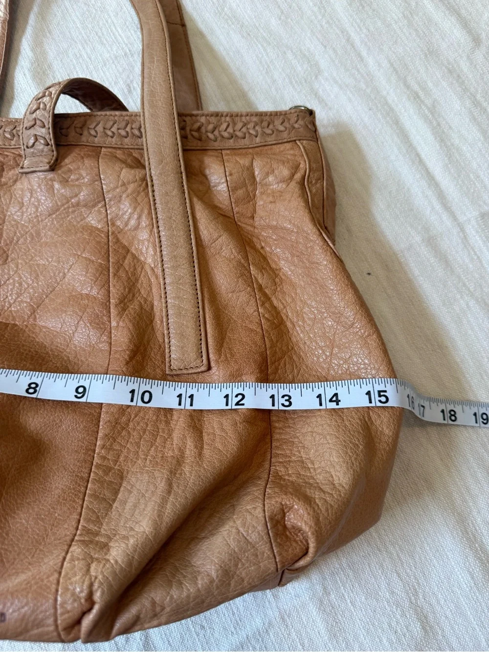 Day & Mood Leather Tassel Slouchy Boho Hobo Shoulder Bag Purse in Tan